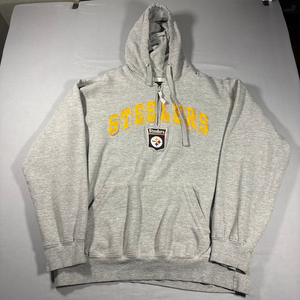 Vintage Pittsburgh steelers grey hoodie